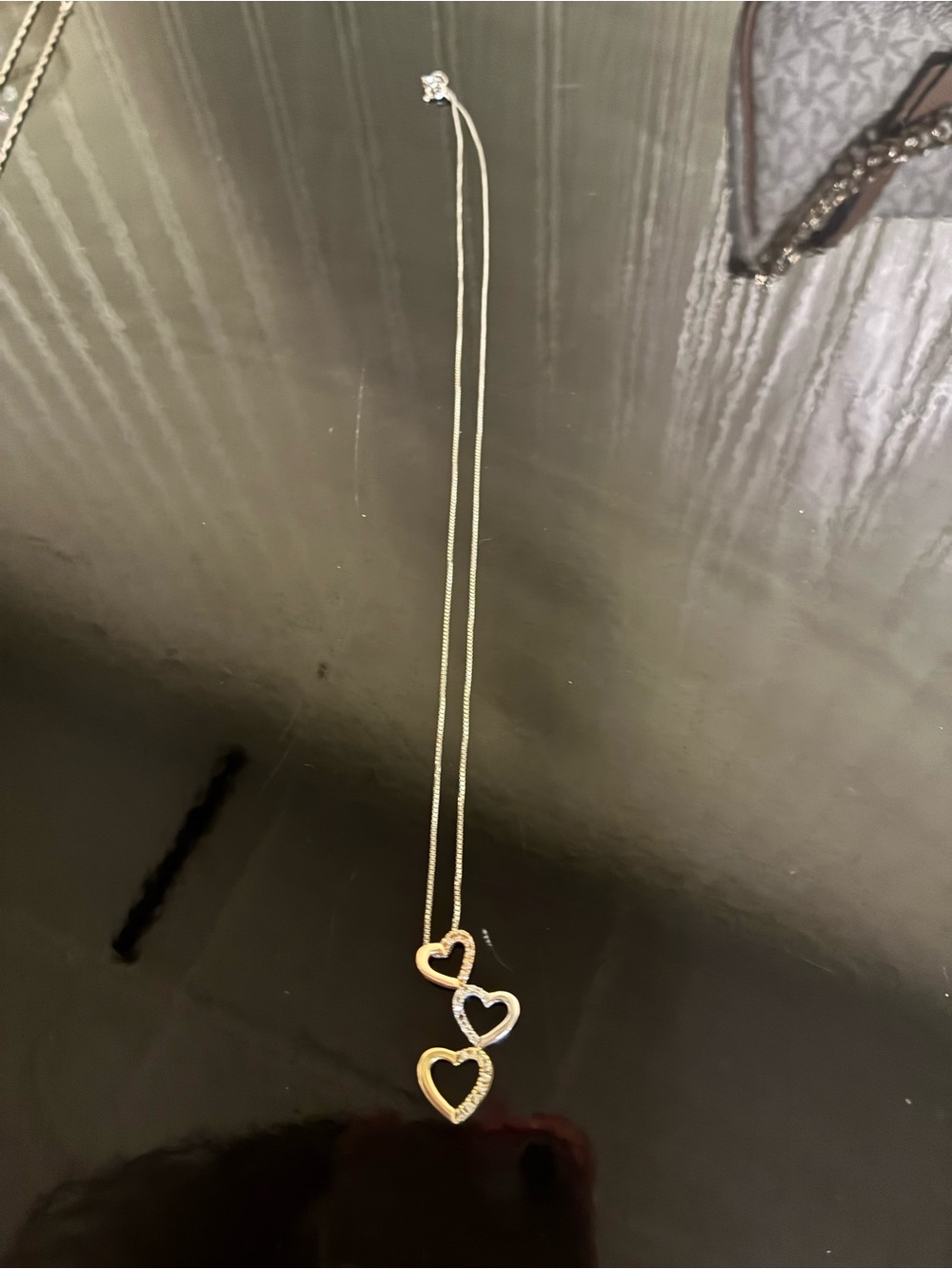 Kay Jewelers Three-Heart Necklace in Gold, Silver, Rose Gold Tones